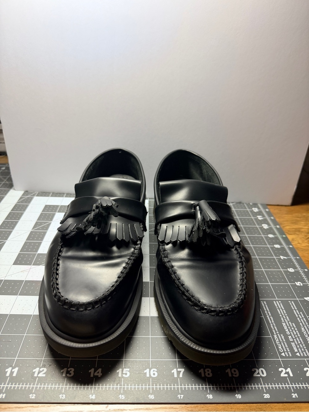 Mens Doc Martens Adrian Quad Black Leather Loafers